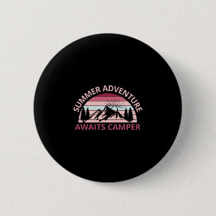 Summer Adventure Awaits Camper-Adventure-Camper 6 Cm Round Badge