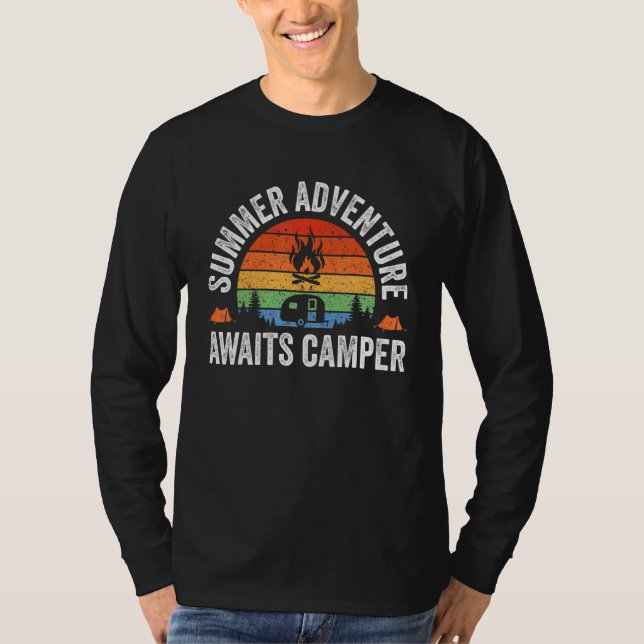 Summer Adventure Awaits Camper T-Shirt (Front)