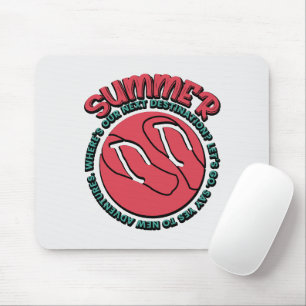 Summer Adventure   Flip-Flops & Travel-Inspired Mouse Pad