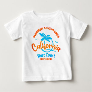 Summer adventures California West Coast Surf Rider Baby T-Shirt