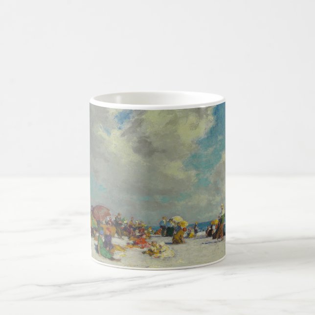 Summer Afternoon on the Beach (by E.H. Potthast) Coffee Mug (Center)