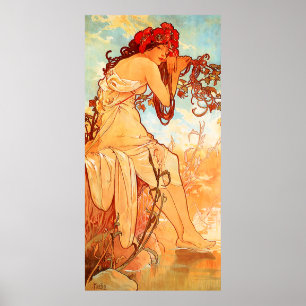 Summer Alfons Mucha Art Nouveau Poster