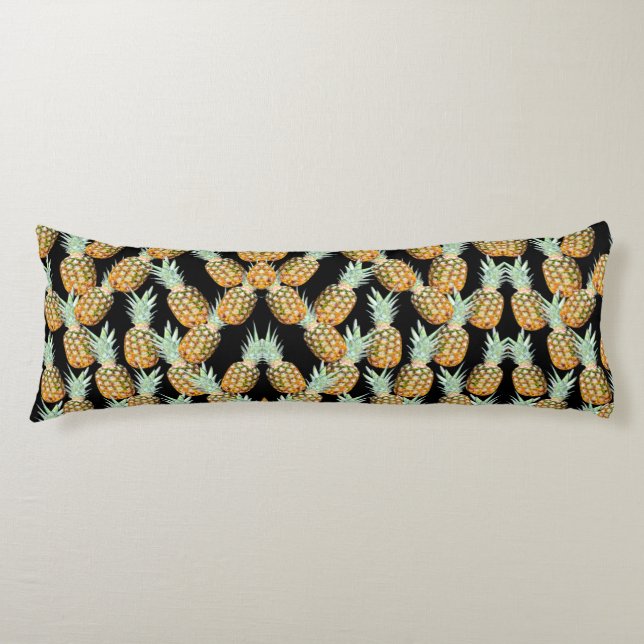summer aloha hawaiian tropical fruit pineapple body cushion (Front)