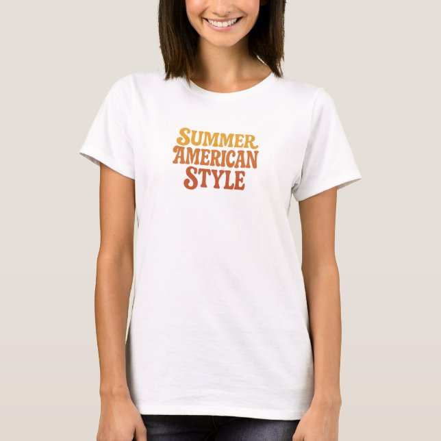 Summer American Style T-Shirt Design (Front)