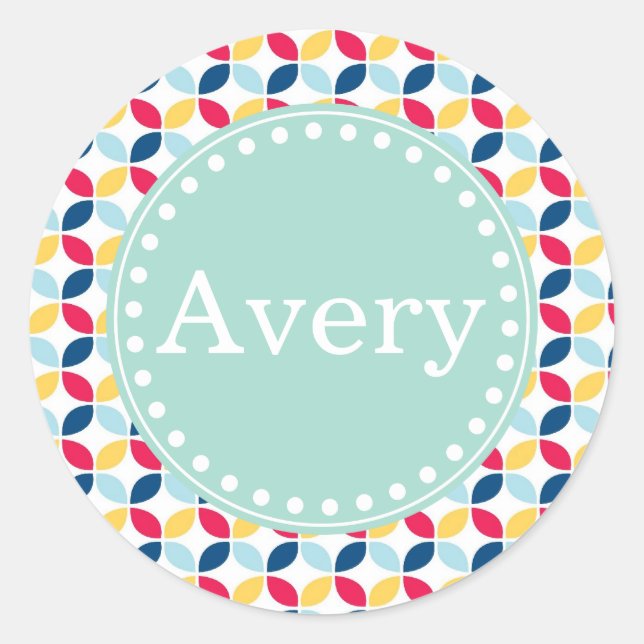 Summer and primary colours Modern Print Sticker (Front)