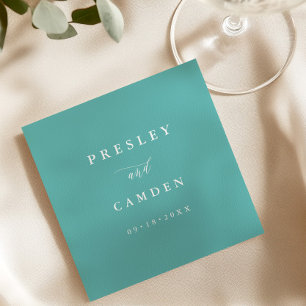 Summer Aqua Paper Dinner Napkins Wedding Decor