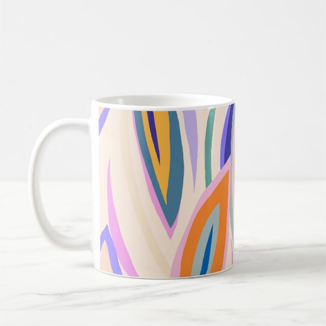 Summer Art: Creative Collage Pattern Coffee Mug (Left)