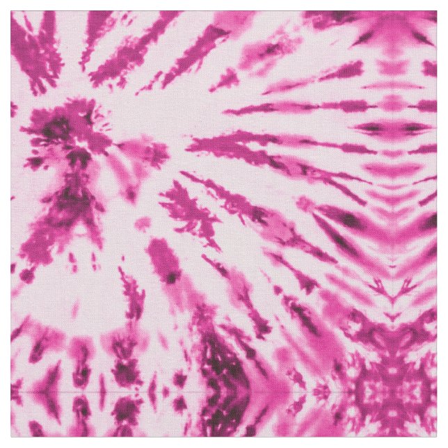 Summer Artsy Girly Neon Blush Pink Tie Dye Pattern Fabric (Close Up)