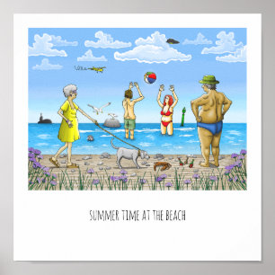 Summer at the beach Poster