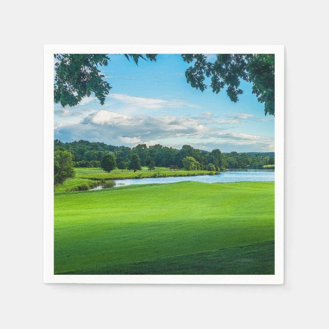 Summer At The Golf Course Napkin (Front)