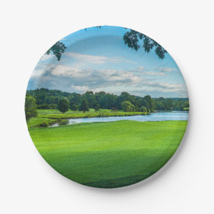 Summer At The Golf Course Paper Plate