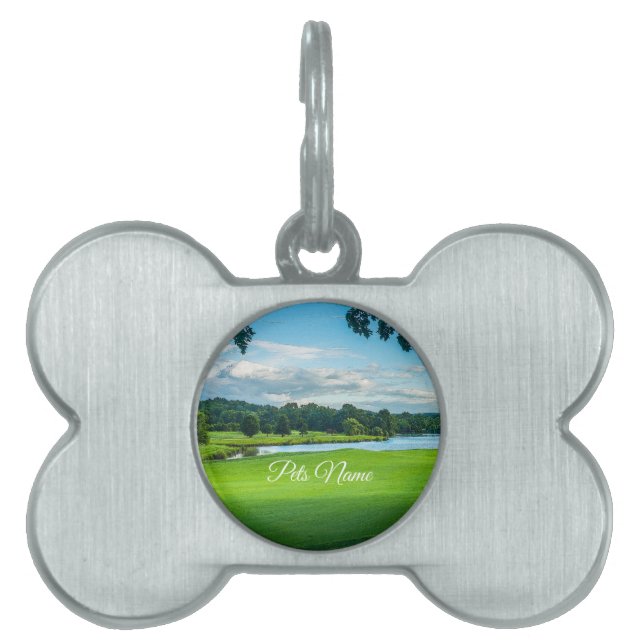 Summer At The Golf Course Pet ID Tag (Front)