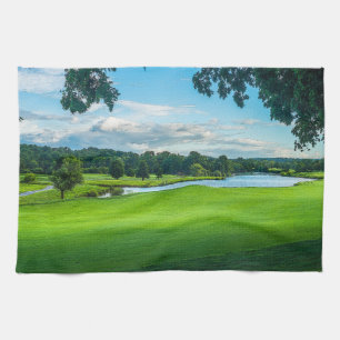 Summer At The Golf Course Tea Towel