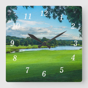 Summer At The Golf Course Wall Clock