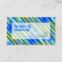 Summer Azure Blue Lime Green Stripes Art Pattern