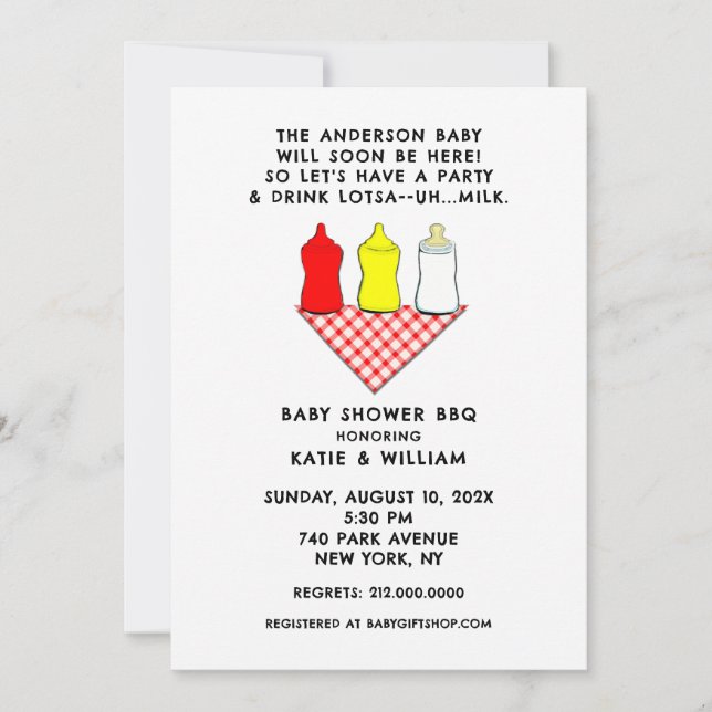 Summer Baby Shower BBQ Invitation (Front)