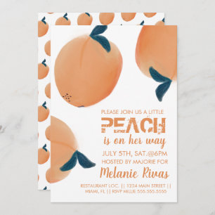 Summer Baby Shower Peach Invitation