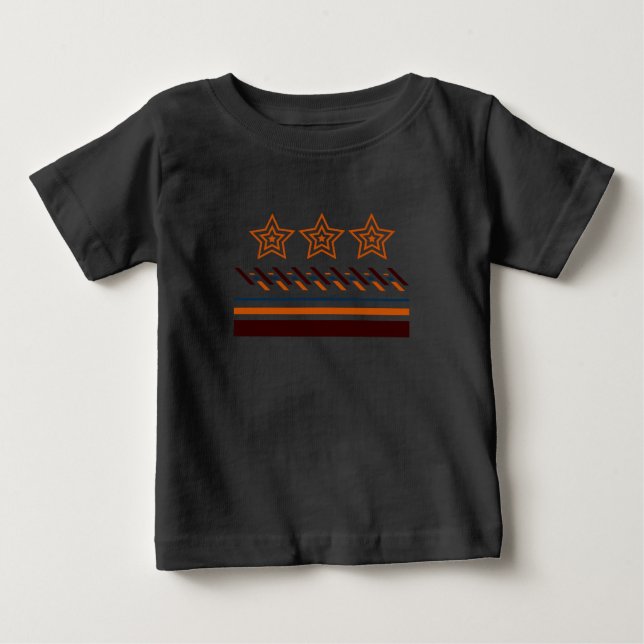 Summer Baby Three -Star Stripes T-Shirt (Front)