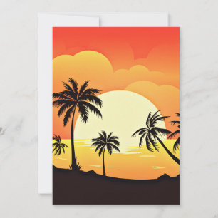 Summer Background with Palm Trees-32134  Invitation