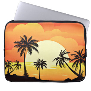 Summer Background with Palm Trees-32134  Laptop Sleeve