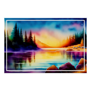 Summer Background With Palm Trees-56790 Poster