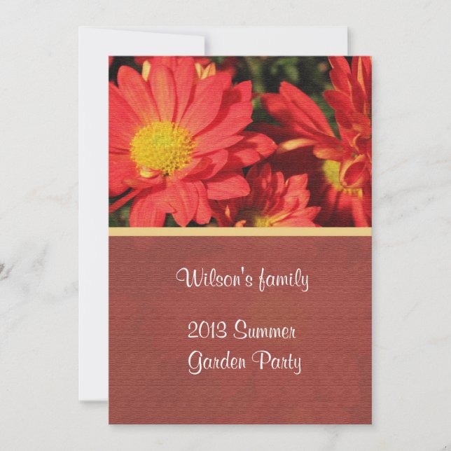 summer backyard party invitation (Front)