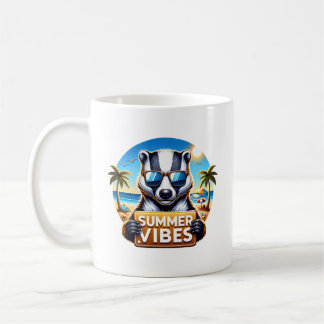 Summer Badger Coffee Mug