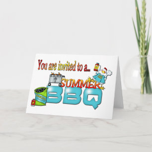 Summer Bar B Q BBQ Invitation