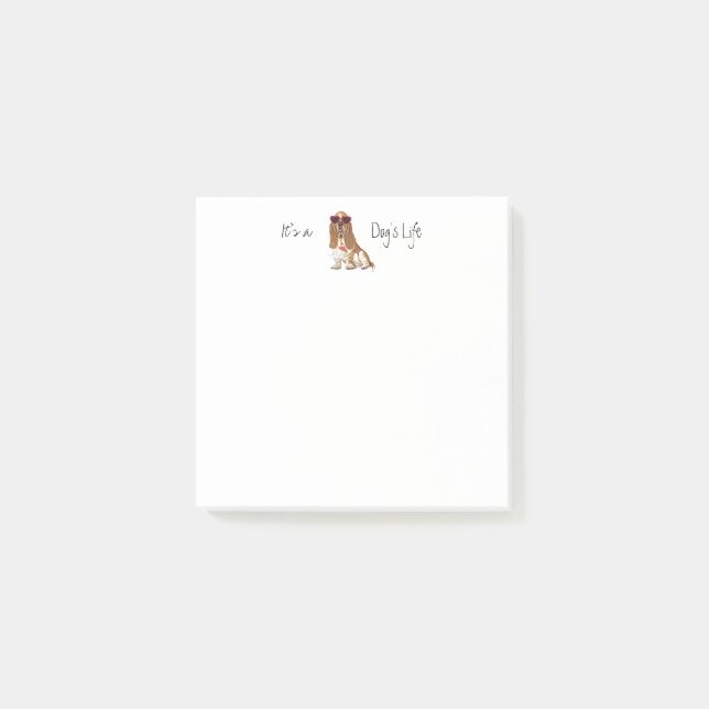 Summer Basset Hound Post-it Notes (Front)
