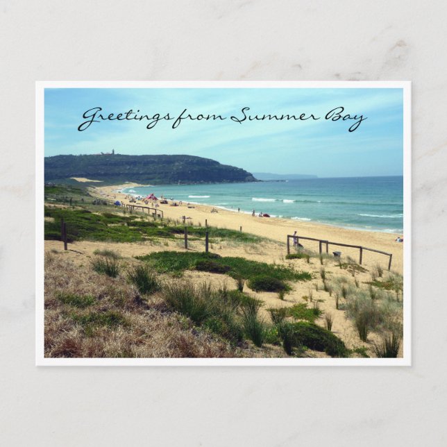 summer bay greetings postcard (Front)