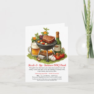 Summer BBQ & Beer Party Invitation 
