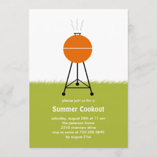 Summer BBQ Cookout Party Invitation