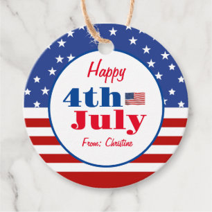 Summer BBQ Family Reunion 4th of July Custom Favour Tags