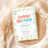 Summer BBQ Gingham Cookout Backyard Rustic Party