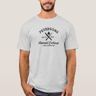 Summer BBQ Grill Cookout Reunion Red Gingham Check T-Shirt