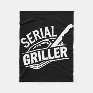 Summer Bbq Party Ckyard Grilling Funny Steak Lover Fleece Blanket