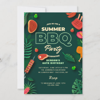 Summer BBQ Party Invitation
