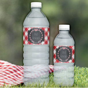 Summer BBQ Party, Wedding, Birthday or Baby Shower Water Bottle Label