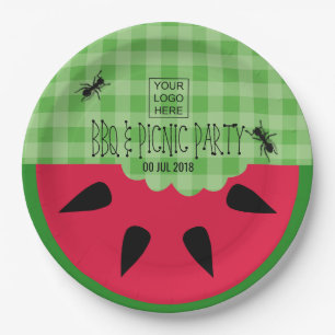 Summer BBQ Picnic Corporate Party Customisable Paper Plate