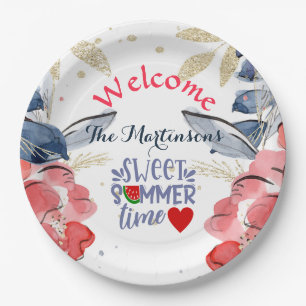 Summer BBQ Picnic Personalised  Paper Plate