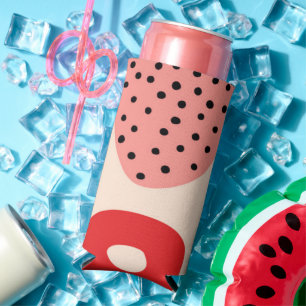 Summer Beach Abstract Pattern Colourful Rainbow Seltzer Can Cooler