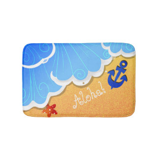 Summer Beach bath mat