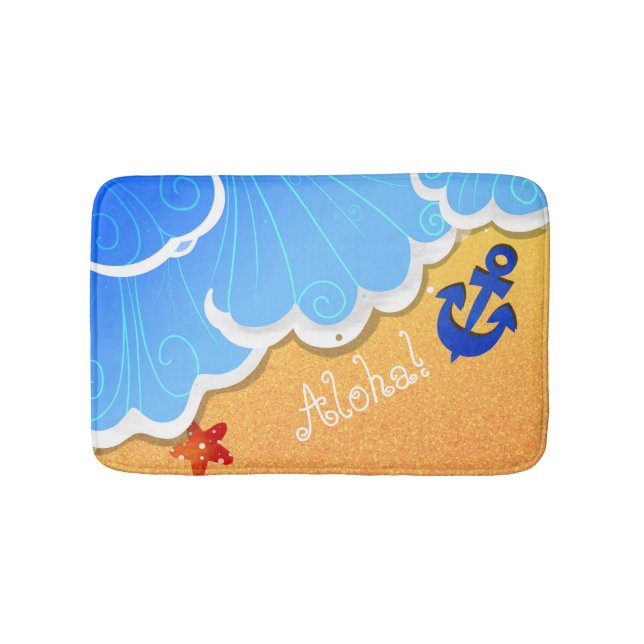 Summer Beach bath mat (Front)
