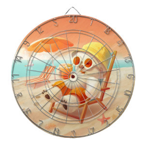 Summer Beach Bear Dartboard