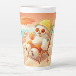 Summer Beach Bear Latte Mug