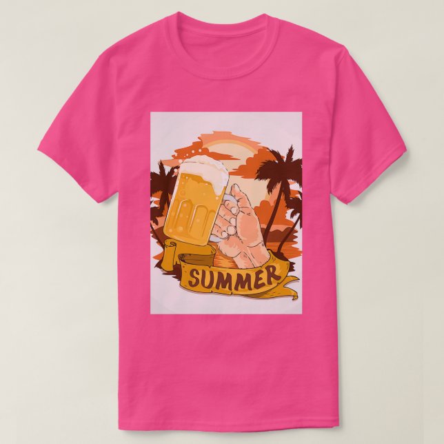 Summer beach beer party T-Shirt (Design Front)