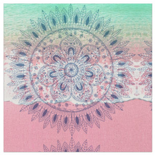Summer beach bohemian mandala fabric