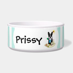 Summer Beach Boston Terrier Dog (black) Cute
