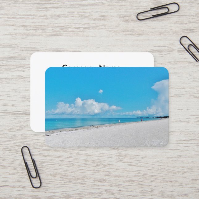 Summer Beach Business Cards (Front/Back In Situ)