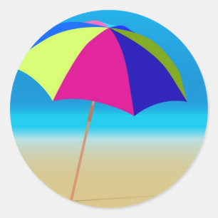 Summer Beach Classic Round Sticker